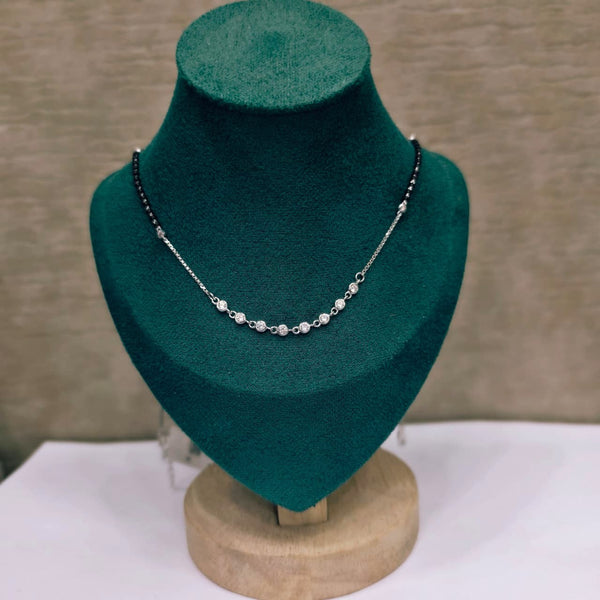 Circle Glow Silver Mangalsutra