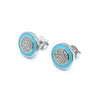 Celeste Circle Glow Silver Earrings
