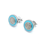 Celeste Circle Glow Silver Earrings