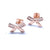 Serenity Rosé Drop Silver Earrings