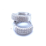 Luna Circle Drop Silver Earrings