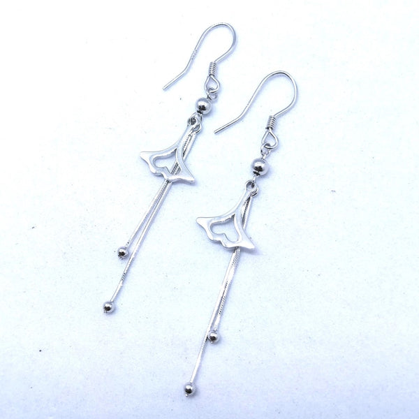 Serenity Bar Drops Silver Earrings