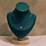 Crystal Stud Silver Mangalsutra