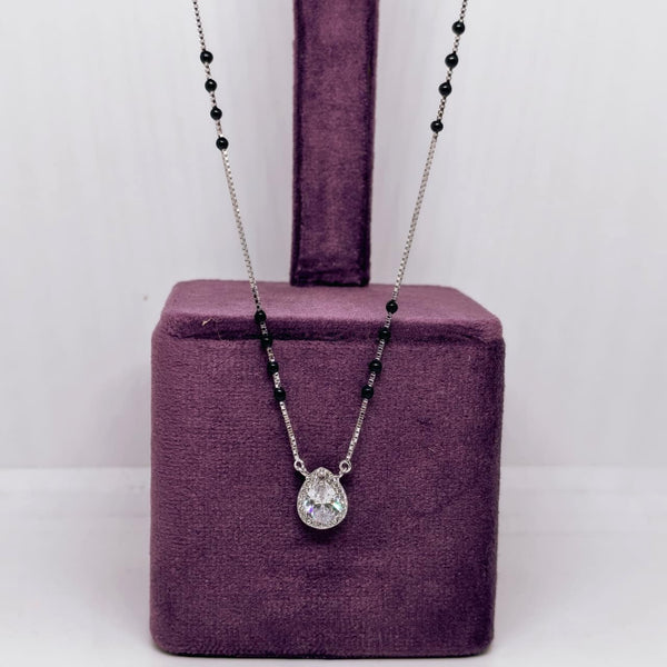 Flora Shine Silver Mangalsutra