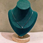 Pearl Pear Silver Mangalsutra
