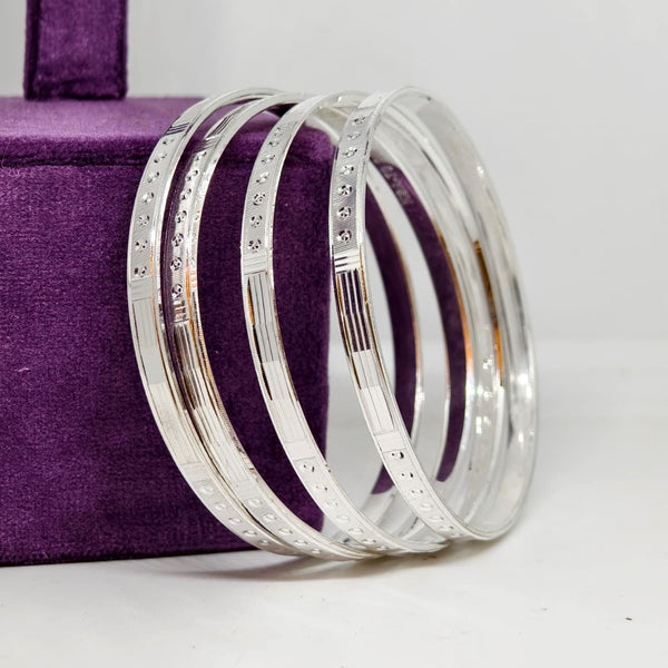 Luxe Shine Sterling Silver Bangle Set