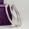 Contemporary Oval Sterling Silver Bangle