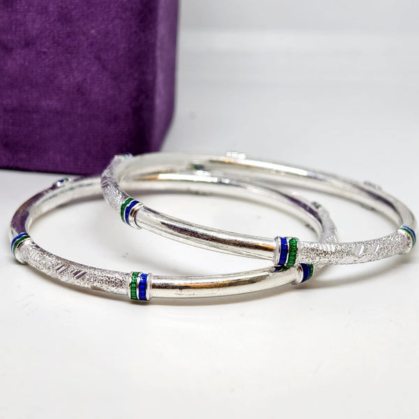 Diamond-Cut Sterling Silver Bangle