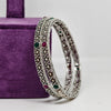 Crystal Tide Silver Bangle