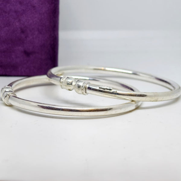 Contemporary Oval Sterling Silver Bangle