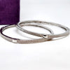 Royal Radiance Sterling Silver Diamond Bangle