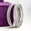 Aurora Crystal Diamond Silver Bangle