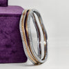 Celestial Rose Diamond Silver Bangle
