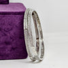 Celestial Rose Diamond Silver Bangle