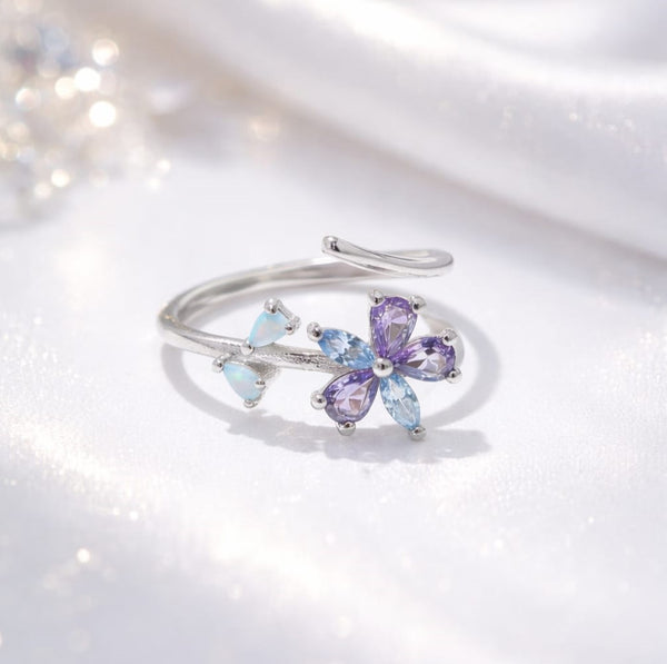Starlight Whisper Silver Ring