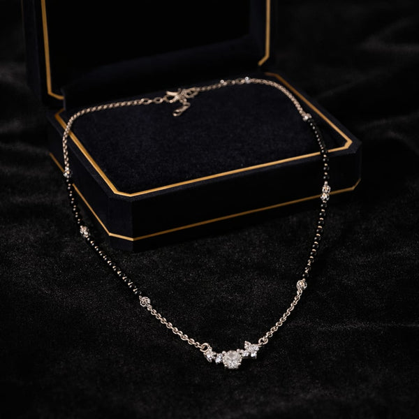 Modern Style Silver Mangalsutra