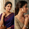 Crystal Heart Silver Mangalsutra