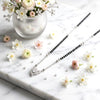 Crystal Heart Silver Mangalsutra