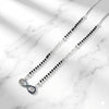 Crystal Glow Silver Mangalsutra