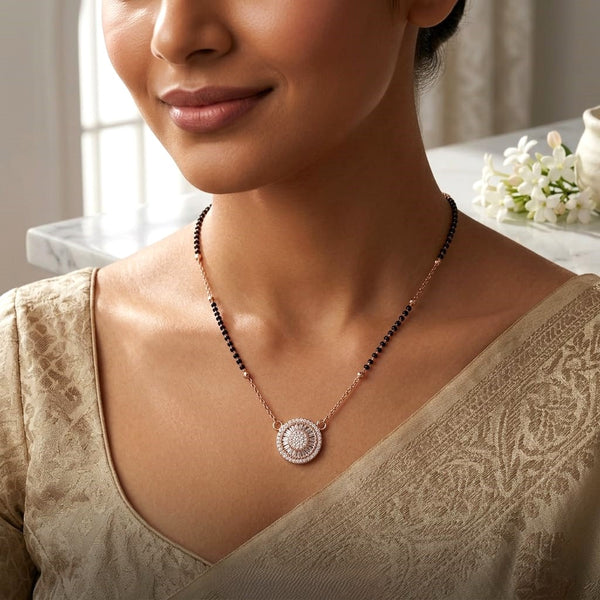 Elegant Drop Silver Mangalsutra