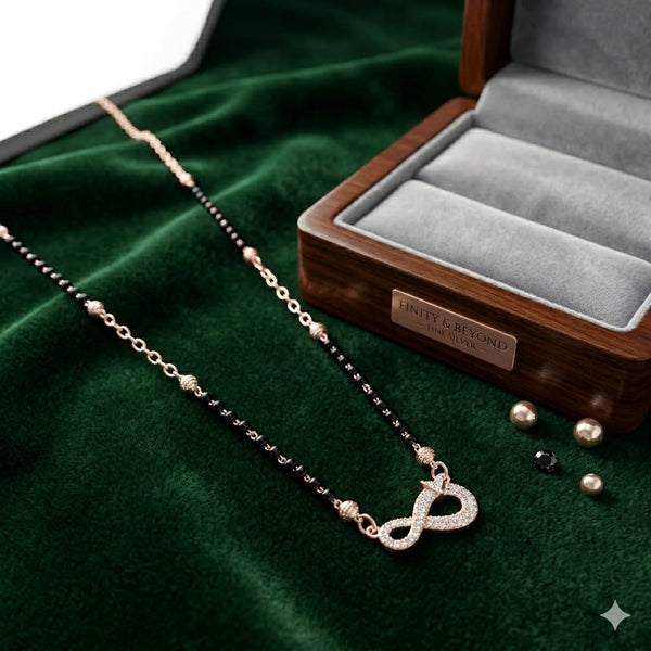 Rose Gold Infinity Silver Mangalsutra