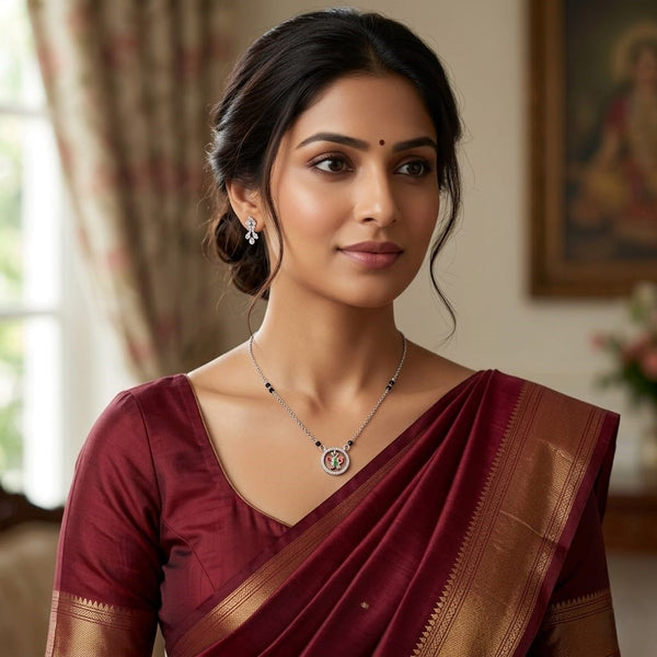 Royal Drop Silver Mangalsutra