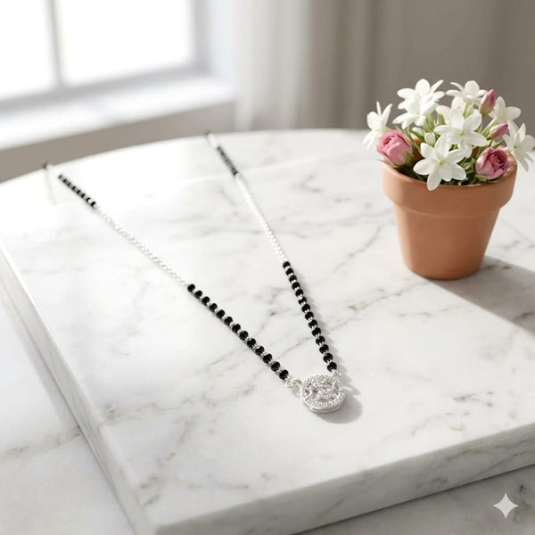 Modern Style Silver Mangalsutra