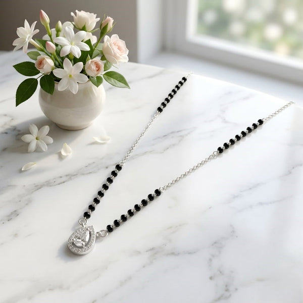 Minimal Style Silver Mangalsutra