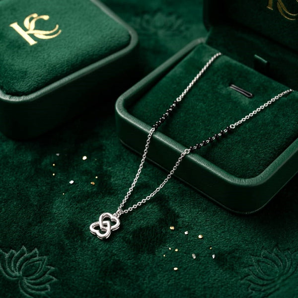 Love Spark Heart Silver Mangalsutra