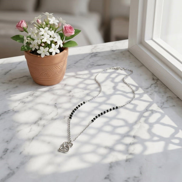 Love Spark Heart Silver Mangalsutra