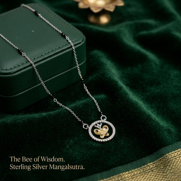 Circle Glow Silver Mangalsutra