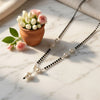 Floral Design Silver Mangalsutra