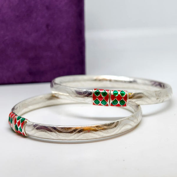 Classic Grace Sterling Silver Bangle Set