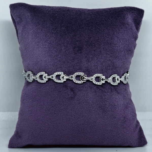 Elegant Gold Chain Silver Bracelet