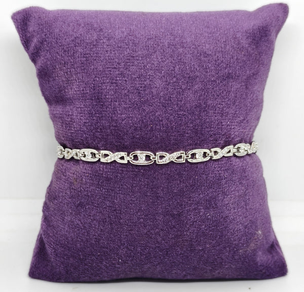 Crystal Shine Silver Bracelet