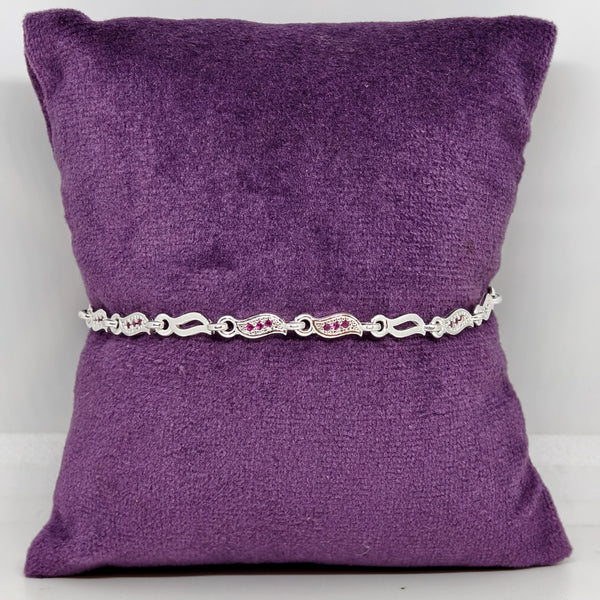 Natural Stone Silver Bracelet