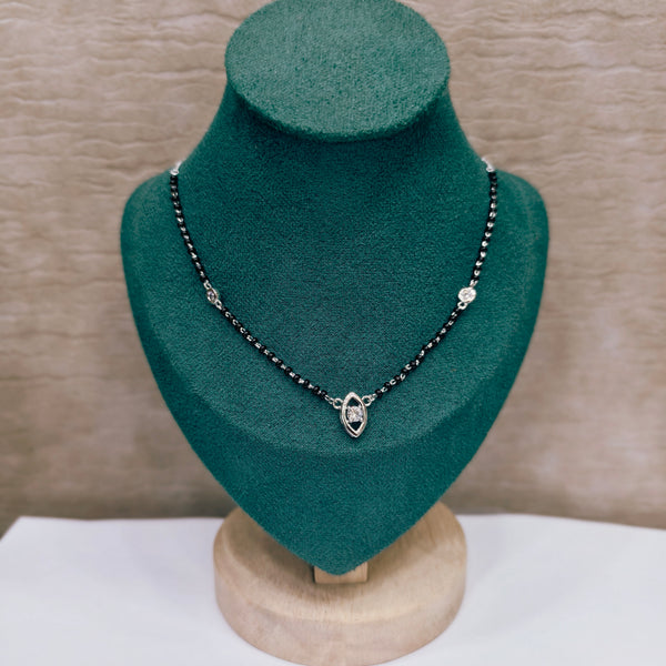 Diamond Cut Silver Mangalsutra