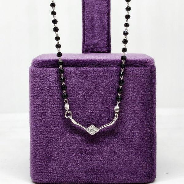 Diamond Spark Silver Mangalsutra