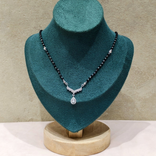Elegant Leaf Silver Mangalsutra