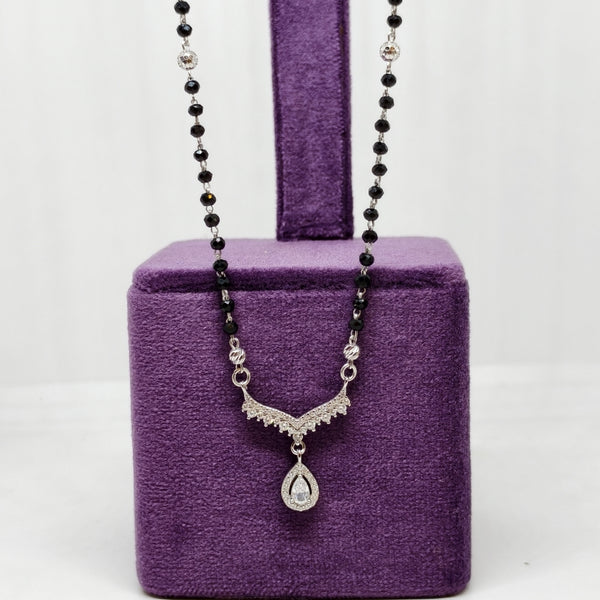 Elegant Leaf Silver Mangalsutra