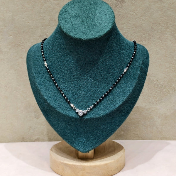 Elegant Leaf Silver Mangalsutra