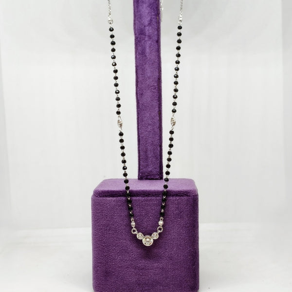 Elegant Leaf Silver Mangalsutra