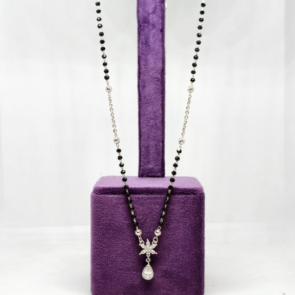 Divine Lotus Silver Mangalsutra