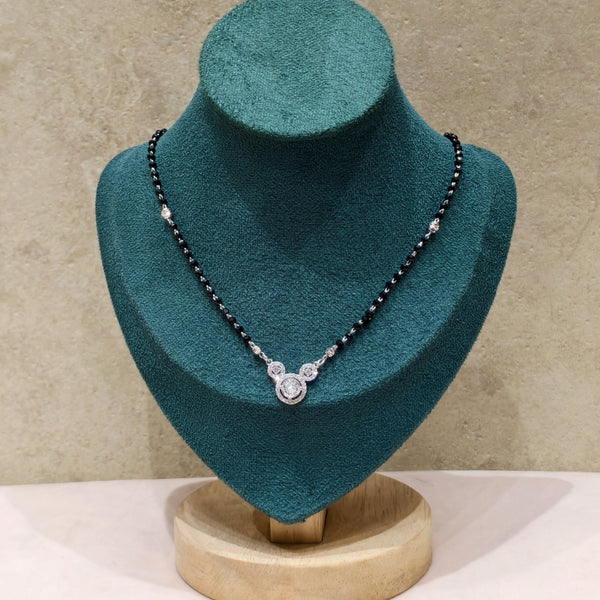 Elegant Leaf Silver Mangalsutra