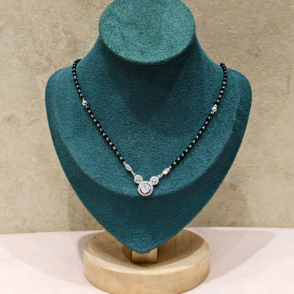 Radiant Circle Silver Mangalsutra
