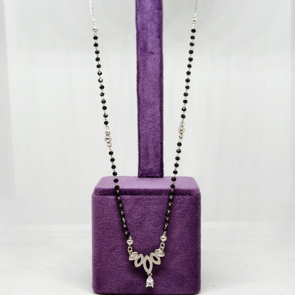 Lotus Bloom Sterling Silver Mangalsutra