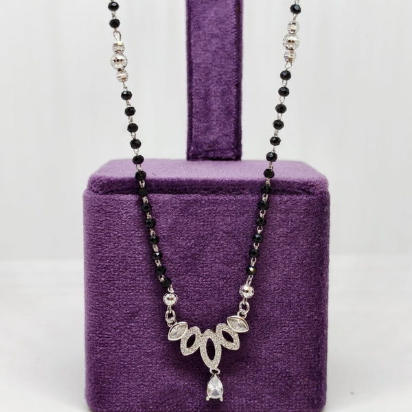 Lotus Bloom Sterling Silver Mangalsutra