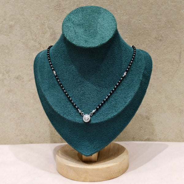 Aura Circle Silver Mangalsutra