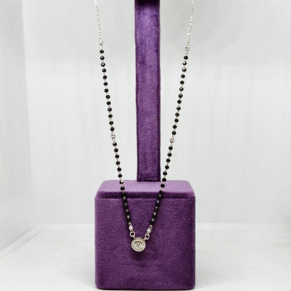 Aura Circle Silver Mangalsutra