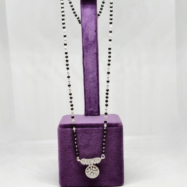 Luna Circle Silver Mangalsutra